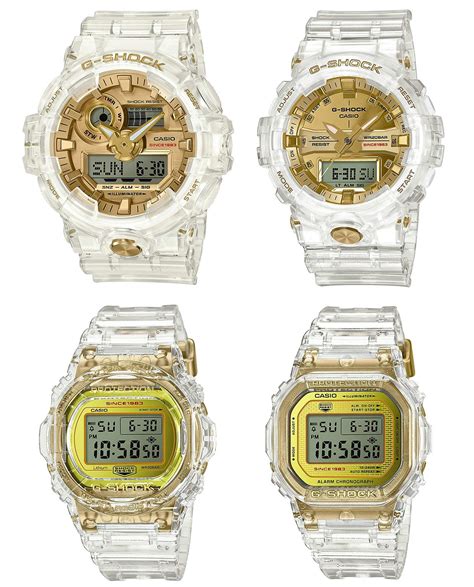 clear watch g shock replica|transparent g shock gold black.